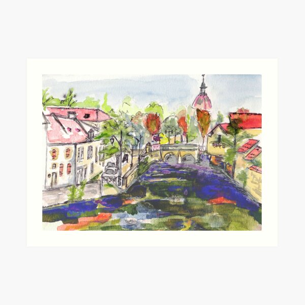 Pont des Oies, Beaune Art Print