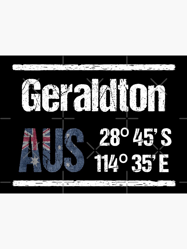 "Geraldton AUS Coordinates" Sticker for Sale by BadisDesigns Redbubble