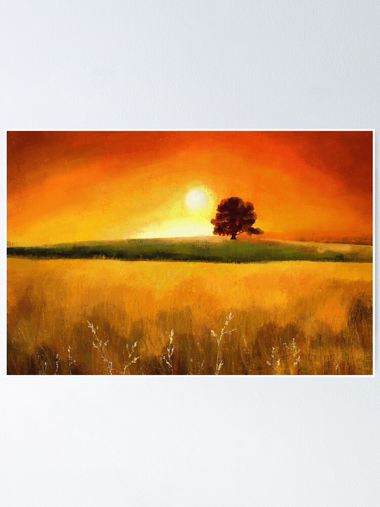 Easy sunset drawing for beginners with soft pastels