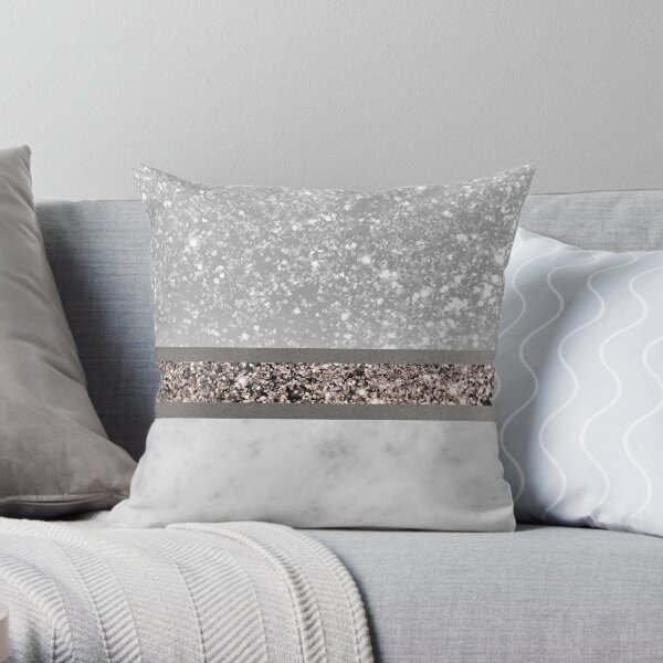 Silver glitter best sale throw pillows