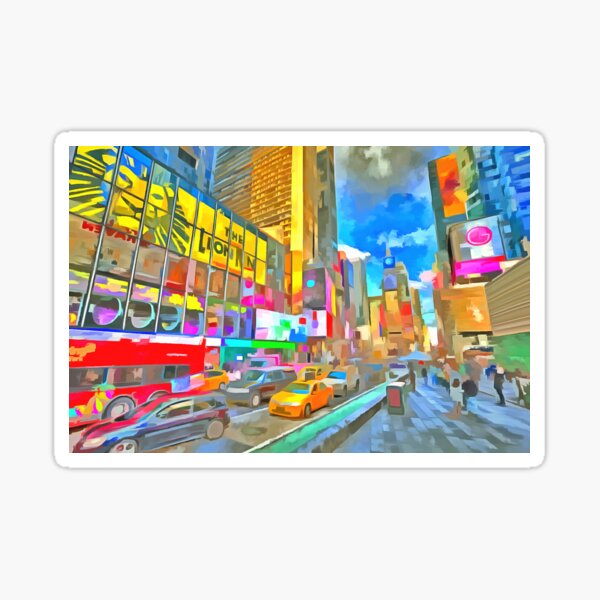 Times Square Pop Art Sticker