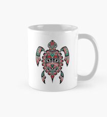 Red and Green Haida Spirit Sea Turtle Classic Mug