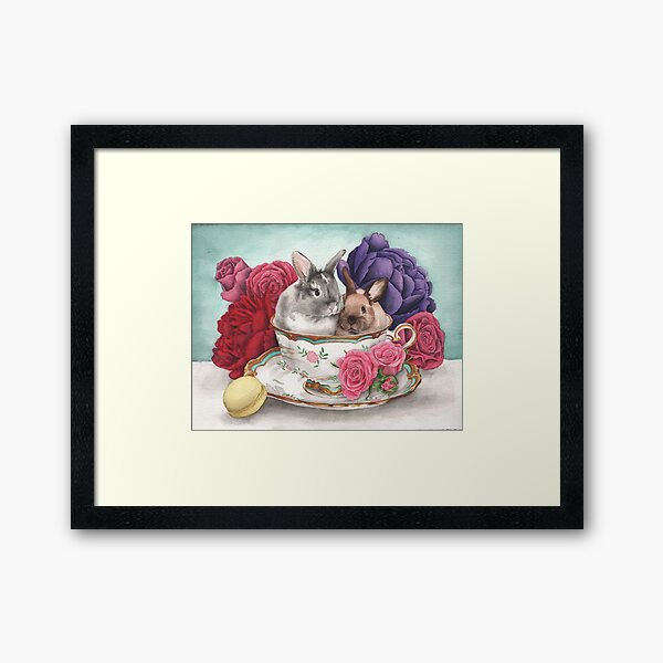 Snuggle Bunnies Framed Art Print