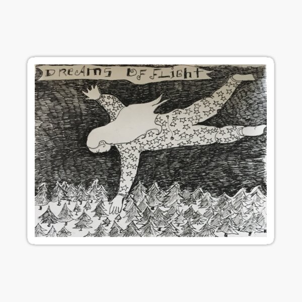 The dream of flying Sticker
