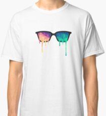Abstract Polygon Multi Color Cubism Low Poly Triangle Design Classic T-Shirt