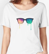 Abstract Polygon Multi Color Cubism Low Poly Triangle Design Women's Relaxed Fit T-Shirt