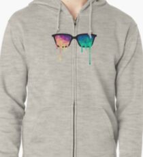 Abstract Polygon Multi Color Cubism Low Poly Triangle Design Kapuzenjacke