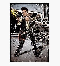 Elvis Han Solo Collage Art Home Decor, Elvis Presley, Star Wars, Harrison Ford, Millenium Falcon, Death Star Photographic Print