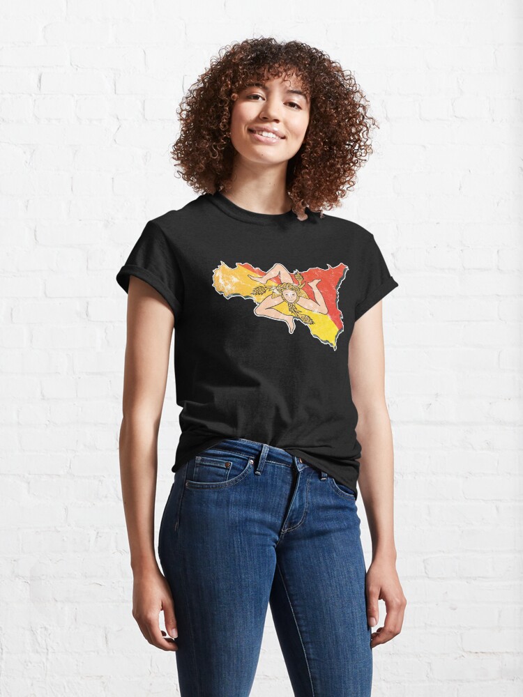 Alternate view of Sicily Flag Sicilian Trinacria Italian Pride Classic T-Shirt