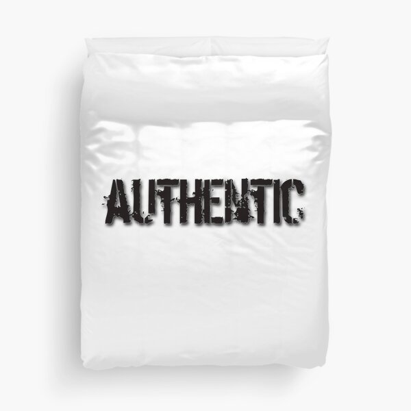 Authentic - black on white Duvet Cover