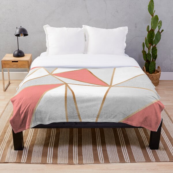 Item preview, Coral, Grey & Gold Geo designed and sold by Blue-Banana.