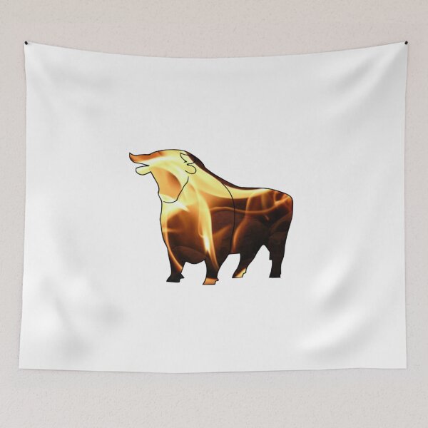 Item preview, Bull bull fire nature animal beautiful wild designed and sold by SirCampalot.