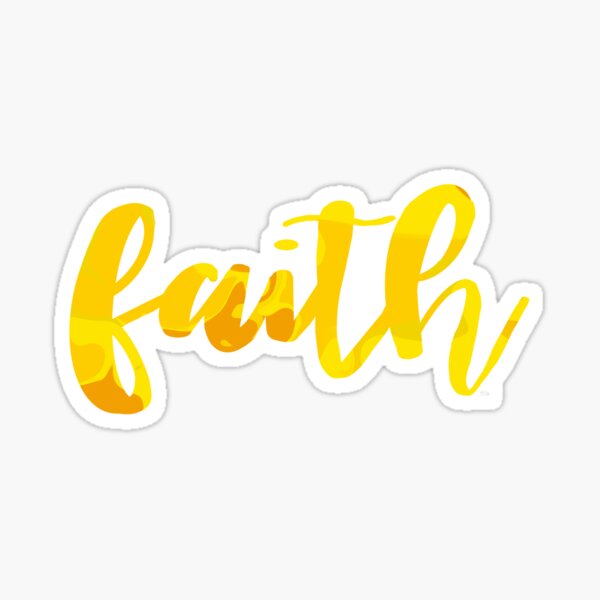 "Faith (yellow marble)" Sticker by elizasugi Redbubble