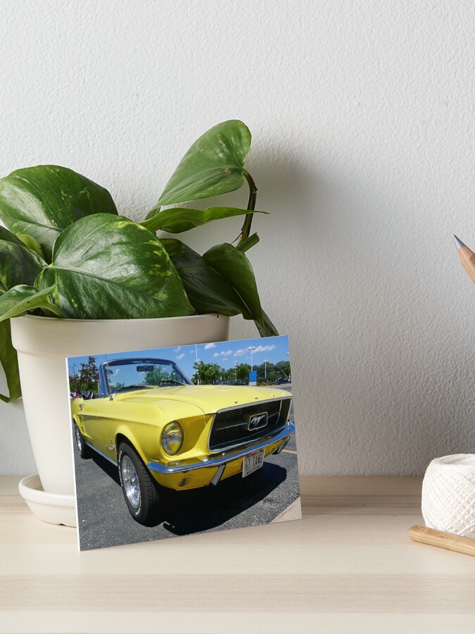 Gelbes Ford Mustang Cabrio Von 1967 Galeriedruck Von Goldmedaldesign Redbubble