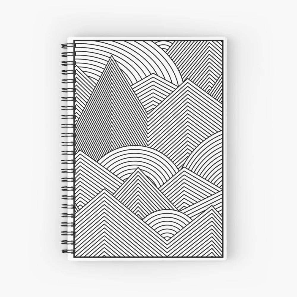 Zentangle wall art, square, pattern Spiral Notebook for Sale by  CrazyRabbits