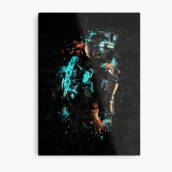 Dead Space Dark Splatter Metal Print