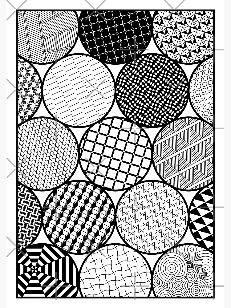 Zentangle, wall art, squares, pattern Greeting Card for Sale by  CrazyRabbits