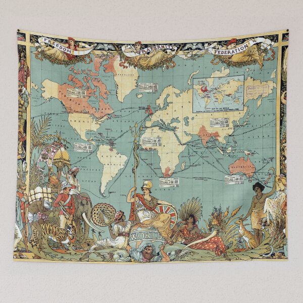 Item preview, Walter Crane "Imperial Federation Map of the World Showing the Extent of the British Empire in 1886" designed and sold by Alexandra Dahl.