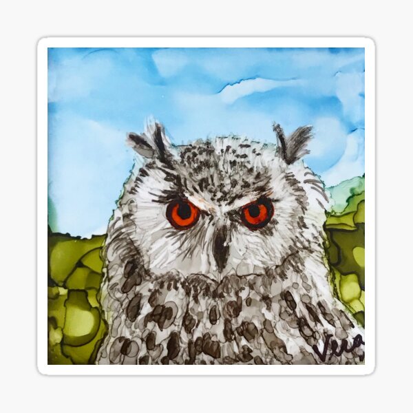 Claude the Handsome Owl Sticker