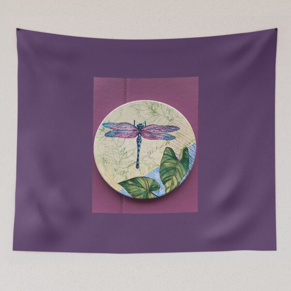 Item preview, Dragonfly with Green Leaves designed and sold by 2CrabbySisters.