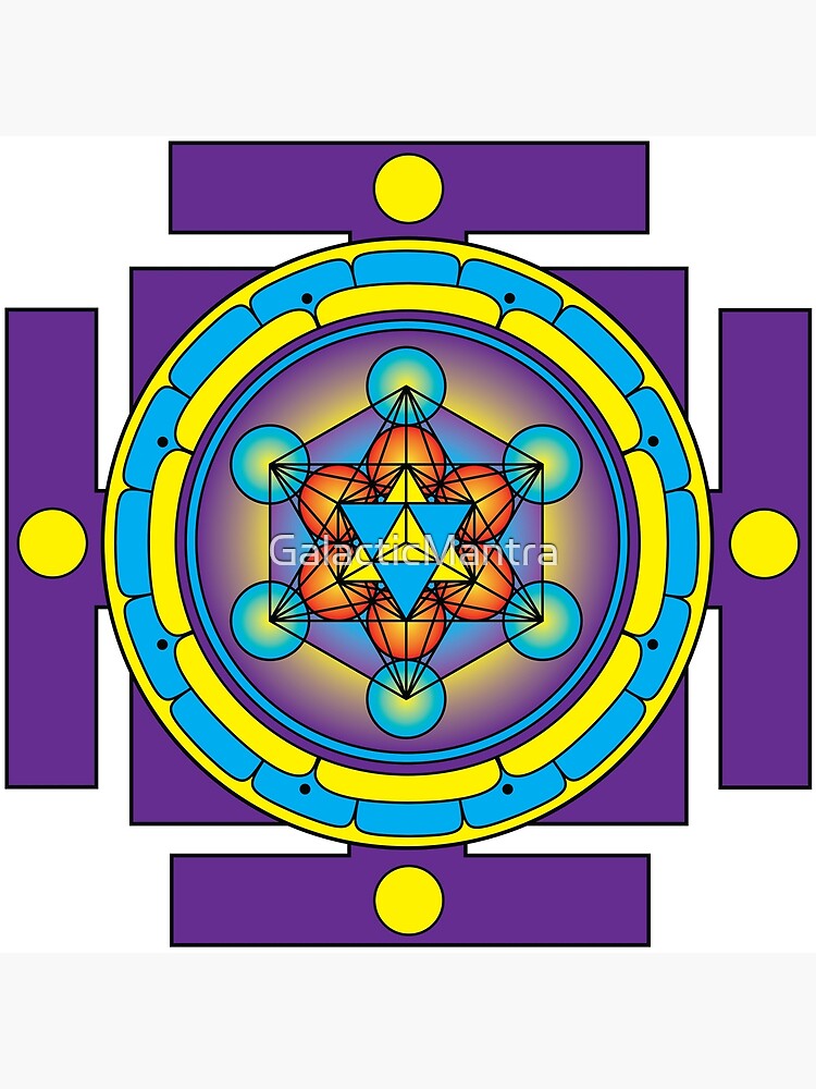 "Metatron's Cube Merkaba Mandala" Poster by GalacticMantra Redbubble