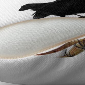 Alternate view of blackbird in love Throw Pillow