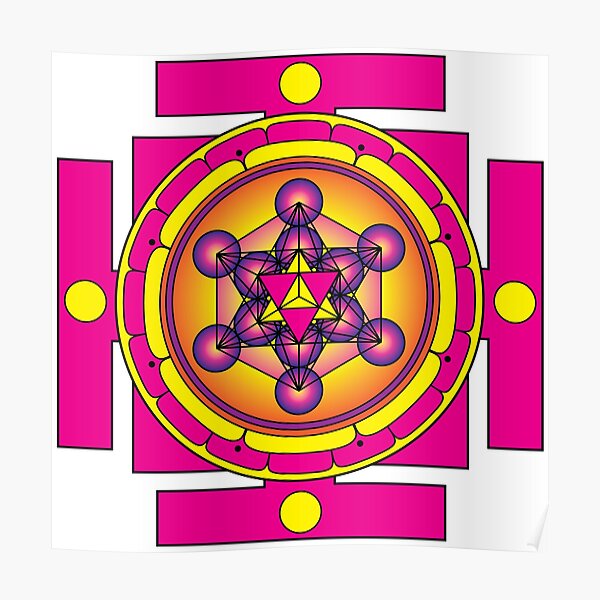 "Metatron's Cube Merkaba Mandala" Poster for Sale by GalacticMantra