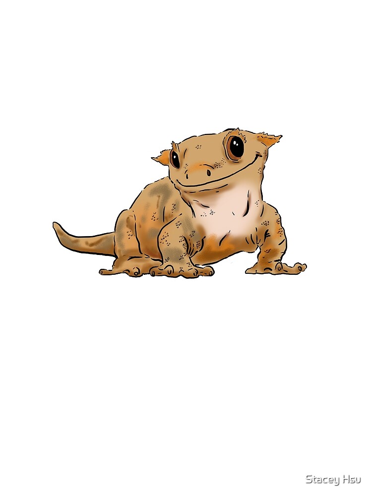 "Smiling Crested Gecko, Cute Crested Gecko, Crestie Lover" T-shirt by