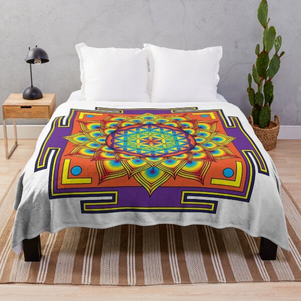 Item preview, Flower of Life Rainbow Mandala designed and sold by GalacticMantra.