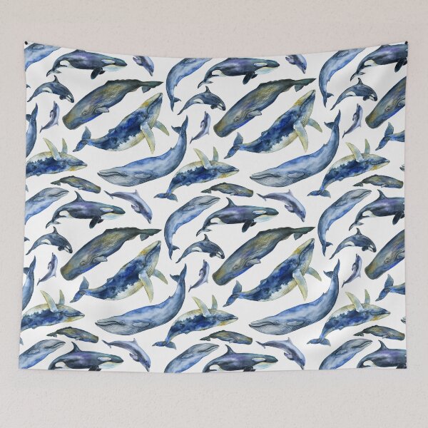 Item preview, Watercolor whales designed and sold by Kate Vigdis.