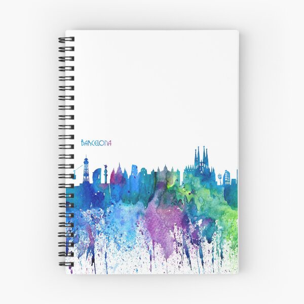 Item preview, Barcelona Spain modern skyline designed and sold by artshop77.