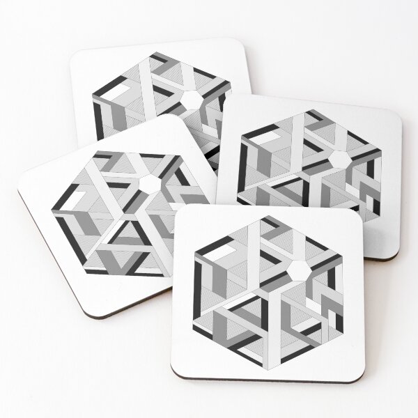 Item preview, Hexagon Black and white Geometric design designed and sold by edrawings38.