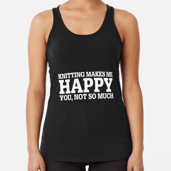 Funny Novelty Vest Singlet Top Wine Makes Me Happy You Not So Much