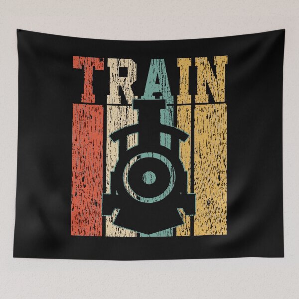 Item preview, Retro Train Horizontal Railway designed and sold by 4tomic.