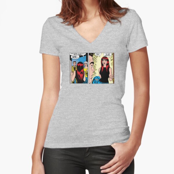 Meeting Mary Jane Fitted V-Neck T-Shirt