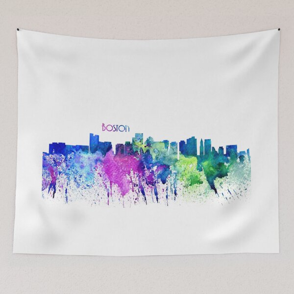 Item preview, Boston Skyline in Clean Scissor Cut Style Abstract Skyline designed and sold by artshop77.