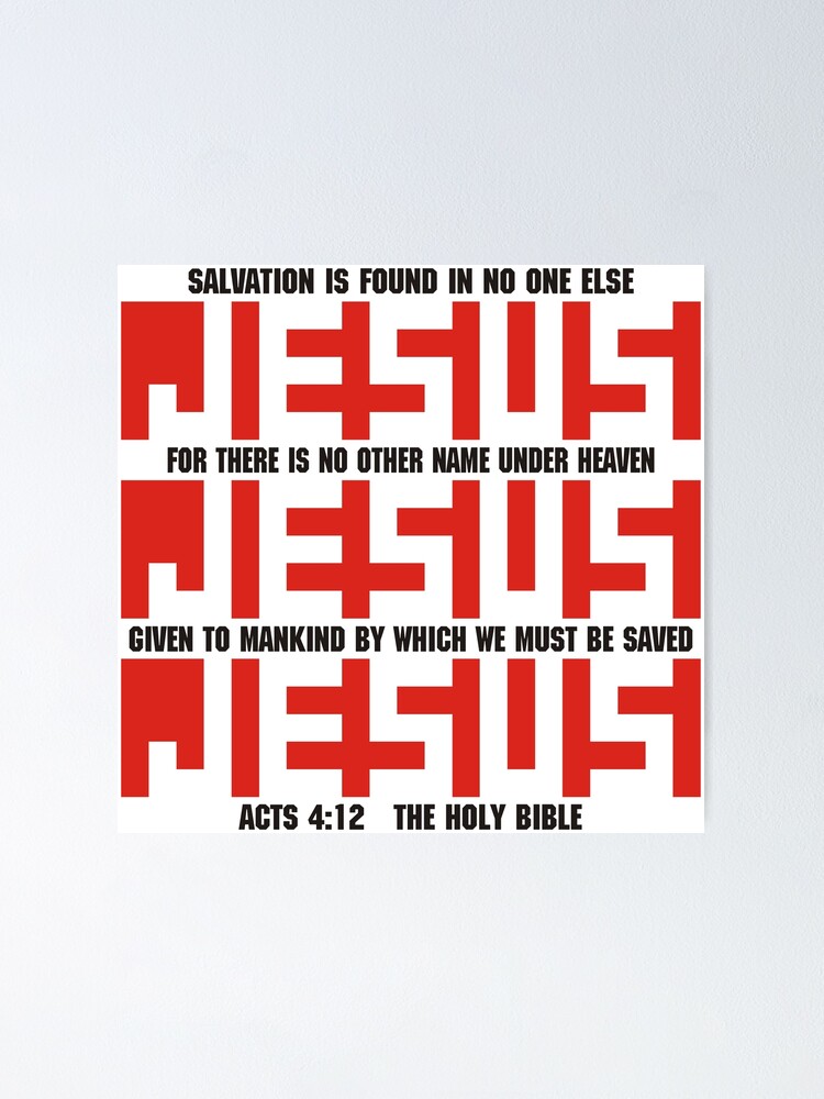 Jesus No Other Name Poster By Flabba Redbubble