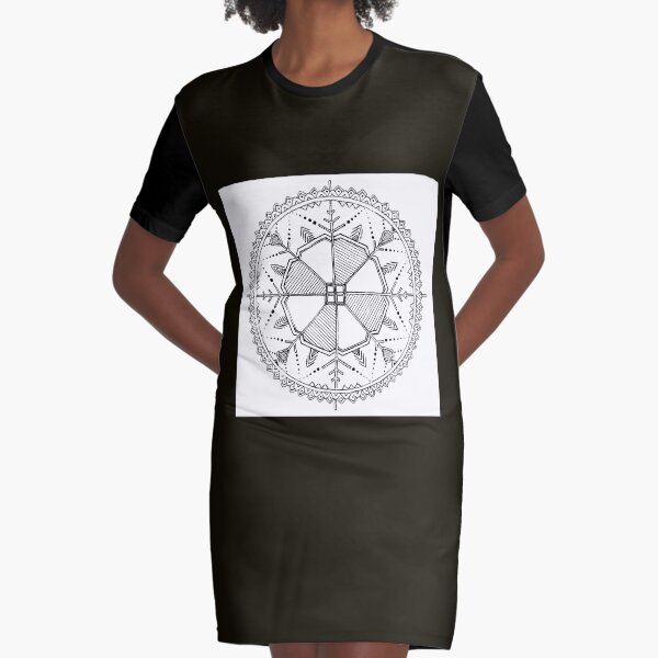 Latvian Sun Design Graphic T-Shirt Dress