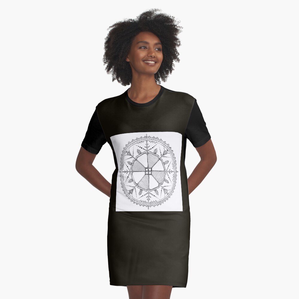 Latvian Sun Design Graphic T-Shirt Dress