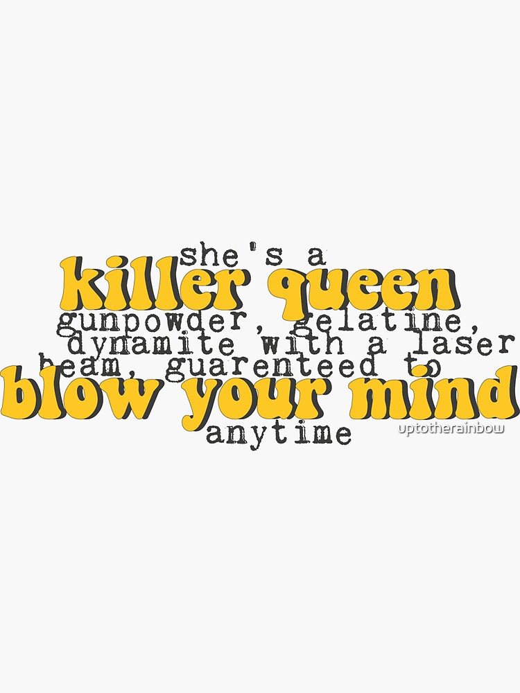 Thumbnail 3 of 3, Sticker, killer queen designed and sold by uptotherainbow.