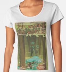 Camiseta premium de cuello ancho Los bosques entre los mundos