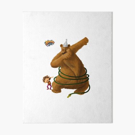 Hannah and the Dancing Bear dabbling in dabbing Art Board Print