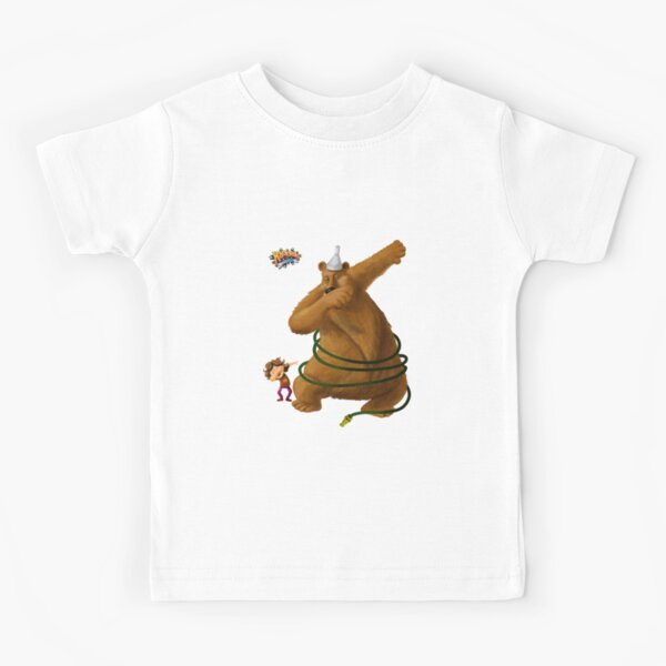 Hannah and the Dancing Bear dabbling in dabbing Kids T-Shirt