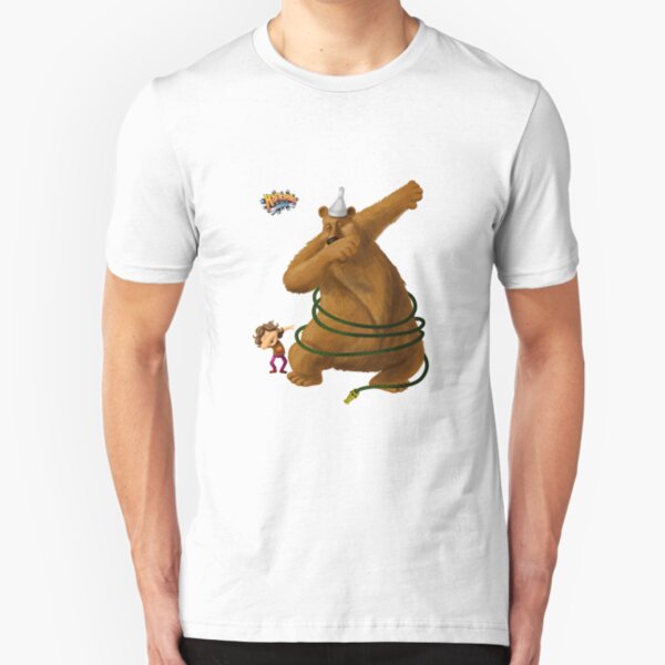 Hannah and the Dancing Bear dabbling in dabbing Slim Fit T-Shirt