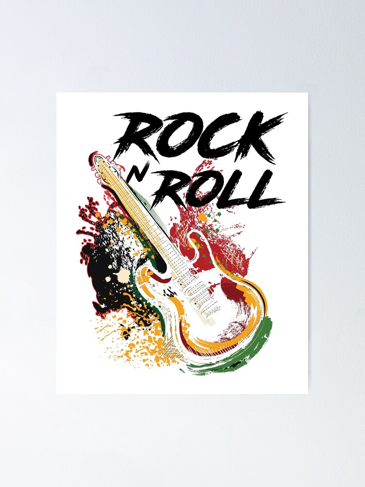 Discover Rock N Roll Guitare Poster