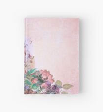 Parrot on floral Design - rose wash Hardcover Journal