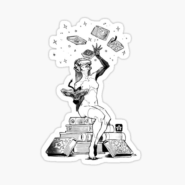 Cyborg Magician Girl Sticker