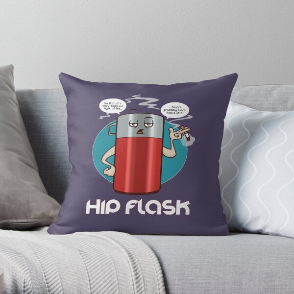 Hip Flask Throw Pillow