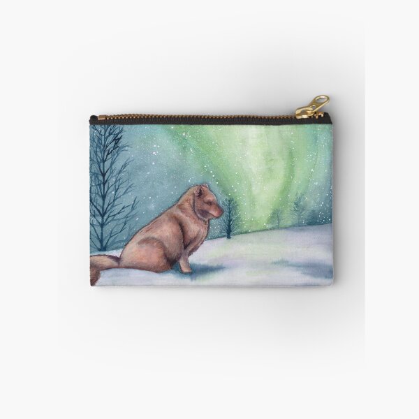 Item preview, Northern light snow watercolor painting designed and sold by Petrún Sigurðardóttir.