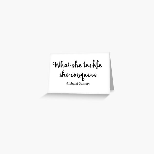 What she tackles, she conquers Greeting Card